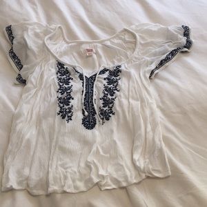Peasant Top with Embroidery